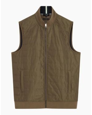 Ted Baker Atho Regular Fit Quilted Gilet - Green