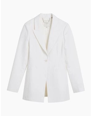 Ted Baker Musub Tailored Jacket With Faux Pocket - White