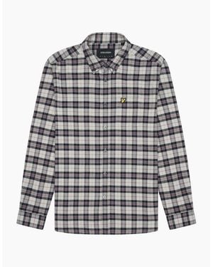 Lyle & Scott Lyle & Scott Check Flannel Long Sleeve Shirt - White