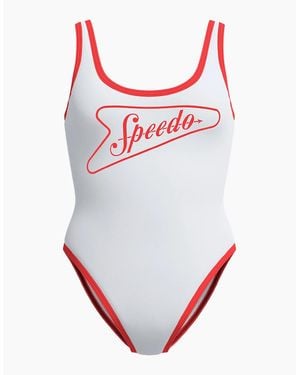 Speedo Ladies Scoop Neck One Piece Swimsuit - Pink
