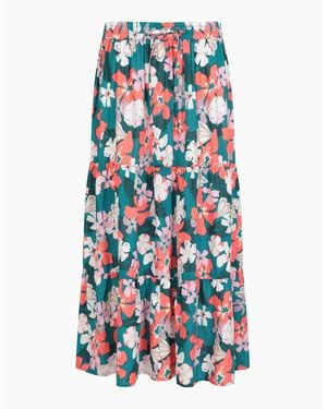 Mountain Warehouse Ladies Palermo Tiered Midi Skirt - White