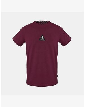 Aquascutum Crew Neck Regular Fit Short Sleeve T-Shirt - Purple