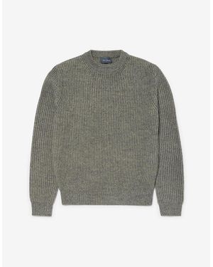 Oliver Sweeney Ribbed Wool Blend Crew Neck Jumper - Grey