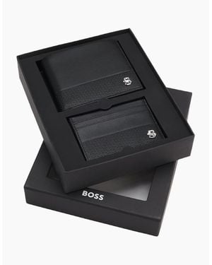 BOSS Boss Leather Wallet And Cardcase Gift Set - Black