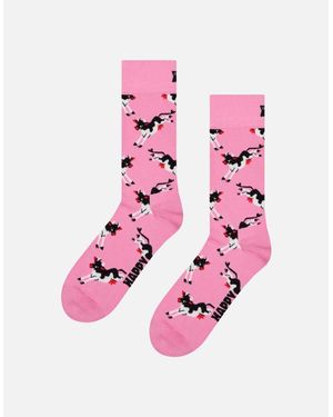Happy Socks Cow Socks - Pink