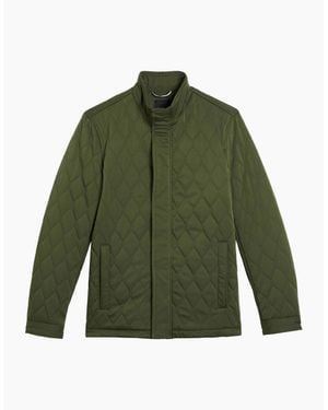 Ted Baker Zampa Quilted Mid Funnel Jacket - Green