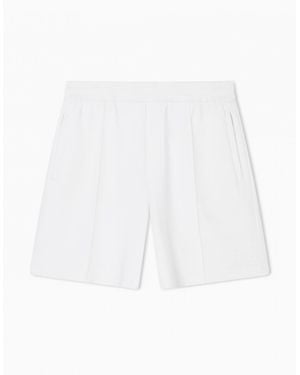Emporio Armani Double-Jersey Branded Jersey Shorts - White