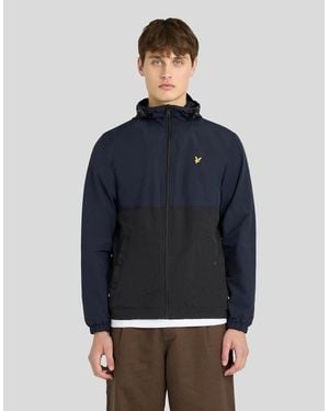 Lyle & Scott Colour Block Water Resistant Jacket - Blue