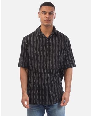 Off-White c/o Virgil Abloh Arrow Stripes Bowling Shirt - Black