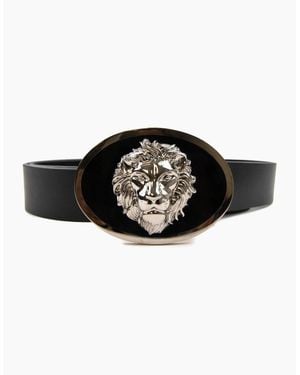 Versus Versace Versus Oval Lion Buckle Belt - Black