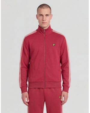 Lyle & Scott Sports Striped Taped Track Jacket - Red
