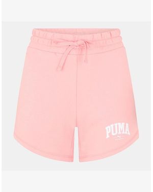PUMA High Waist Woven Tracksuit Shorts - Pink