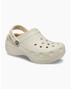 Crocs™ Classic Platform Lined Clogs - White