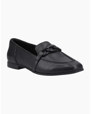 TOMS Lynette Leather Loafers - Black