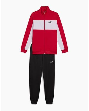 PUMA Colourblock Suit Poly Tracksuit - Red