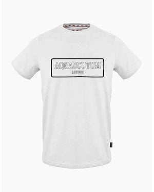 Aquascutum Crew Neck Short Sleeve Jersey T-Shirt - White