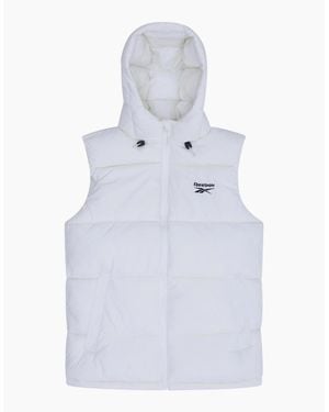 Reebok Rayna Hooded Puffer Gilet - White