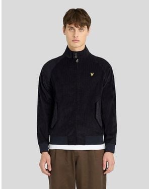 Lyle & Scott Corduroy Harrington Jacket - Blue
