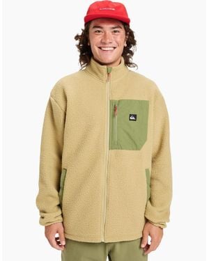 Quiksilver Clean Coast Breathable Full Zip Fleece - Natural