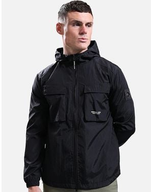 Marshall Artist Crux Hooded Overshirt Jacket - Blue