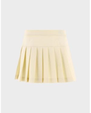 Palm Angels Pleated Mini Skirt - Natural