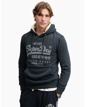 Superdry Vintage Logo Classic Hoodie - Blue