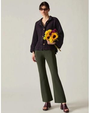 James Lakeland Khaki Bootleg Trousers - White