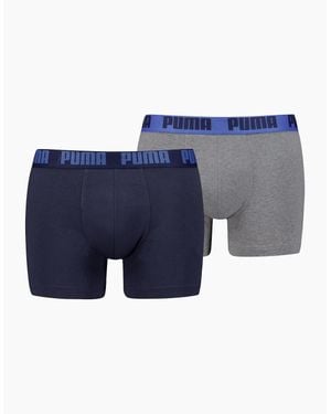 PUMA Plain Design Boxer With Logo - Blue