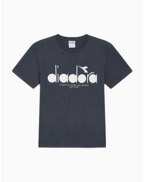 Diadora Logo Denim T-Shirt - Blue