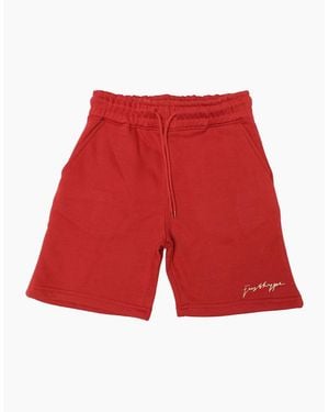 Hype Sweat Shorts With Elasticated Waistband - Red