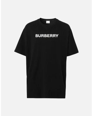 Burberry Harriston Logo Print T-Shirt - Black