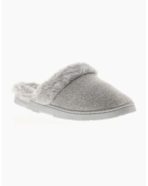 Strollers Slippers Decca Slip On Mule Flat Uk Size - Grey