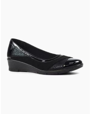 Lunar Marian Wedge Shoe Fln 051 - Black