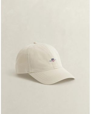 GANT Shield Logo Cotton Twill Cap - Natural