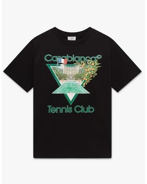 CASABLANCA Tennis Club Icon Tee - Black