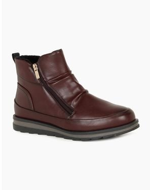 Heavenly Feet Duchess Ankle Boots - Brown