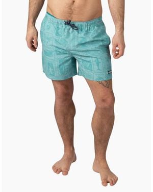 Saltrock Heritage Tiles Swim Shorts - Blue