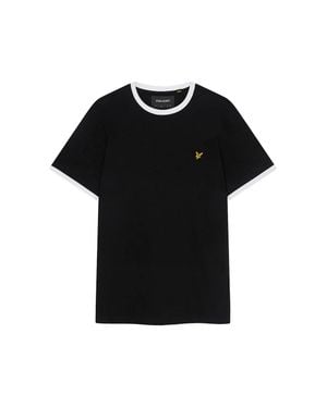 Lyle & Scott Lyle & Scott Branded Ringer T-Shirt - Black