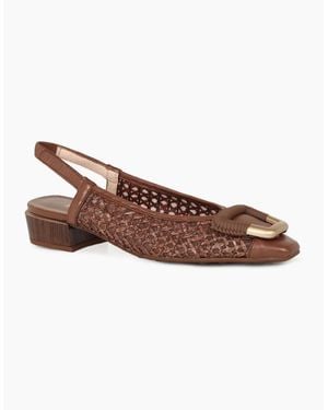 Hispanitas Azucena Low Heeled Slingbacks - Brown