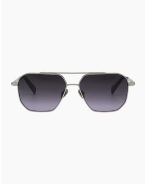 AllSaints Dune Aviator Double Bridge Sunglasses - Blue