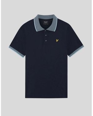Lyle & Scott Birdseye Collar Polo Shirt - Blue