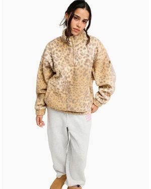 Roxy Jive Talking Polar Half Zip Fleece - Natural