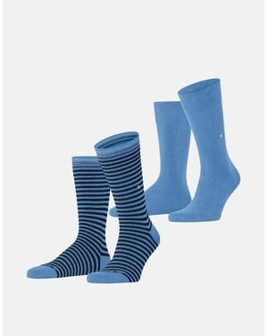 Burlington Everyday Stripe 2-Pack Socks Marina - Blue