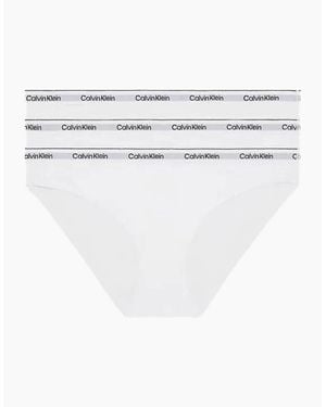 Calvin Klein 3-Pack Modern Logo Bikini Briefs - White