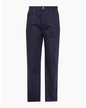 Barbour Dark Regular Fit Brushed Cotton Jeans - Blue