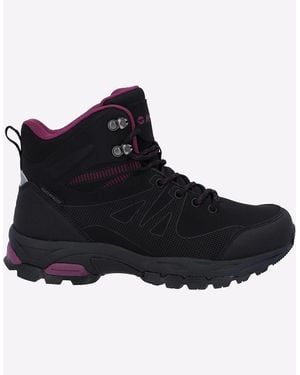 Hi-Tec Jackdaw Mid Waterproof Boots/Burgundy - Black