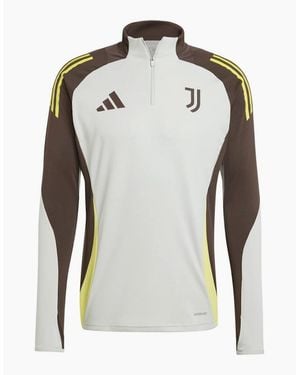adidas Juve Funnel Neck Long Sleeve Athletic Top - White