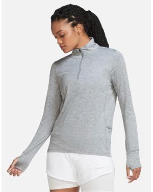 Nike Element 1/2 Zip Up Long Sleeve Top - Grey