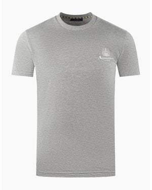 Aquascutum London Aldis Brand Logo On Chest T-Shirt - Grey