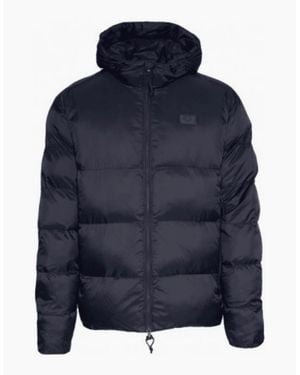 EA7 Rear Embroidered Logo Puffer Jacket - Blue